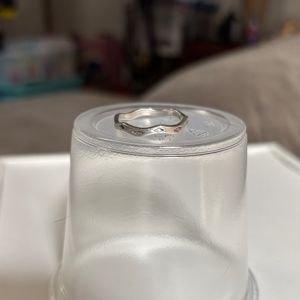 Stylish Silver Stackable Wave Ring - image 2